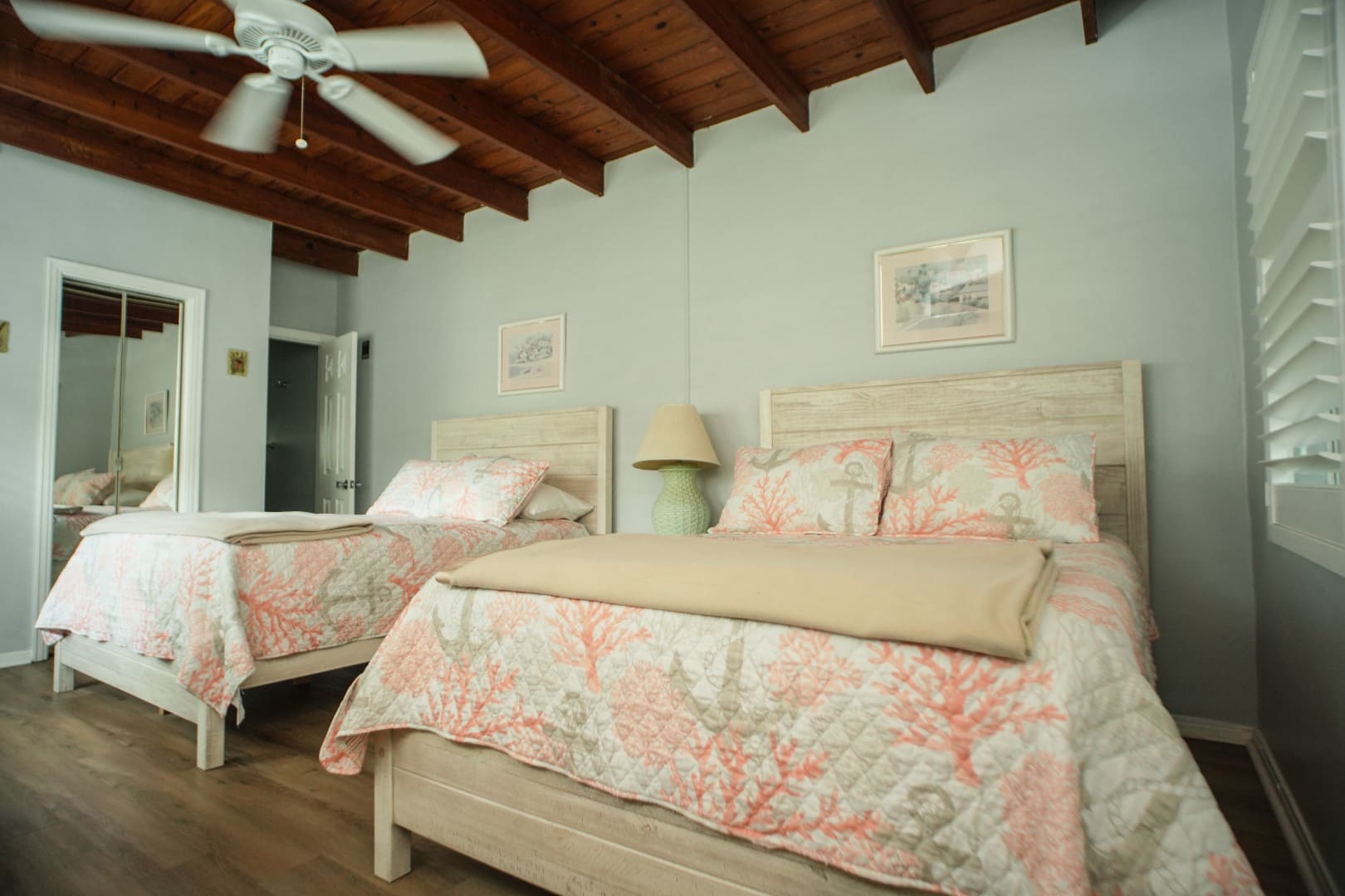 Duplex unit with two queen beds