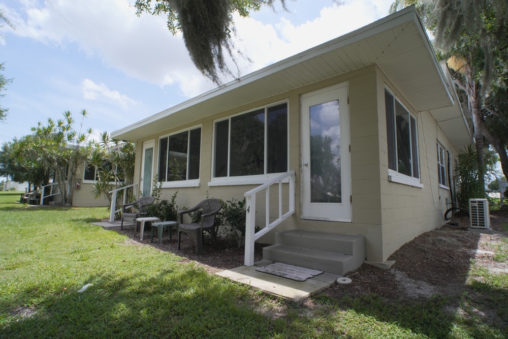 Exterior entrance to one of the duplex units