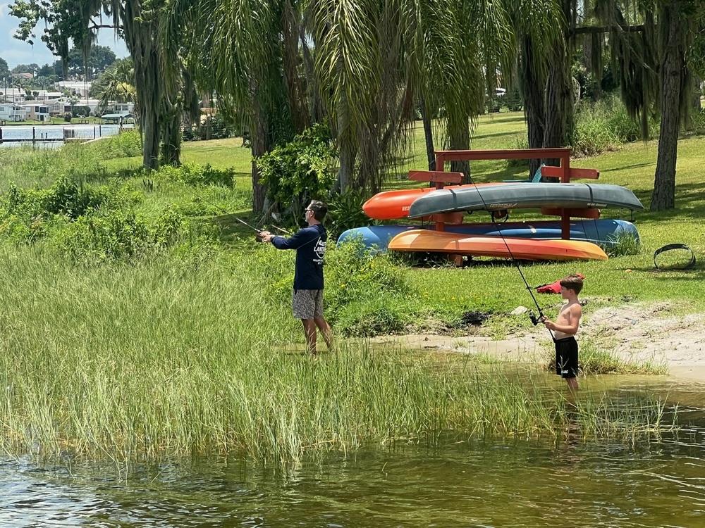 Fishing on the lake